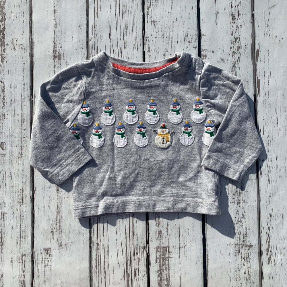 Mini Boden Snowmen Tee